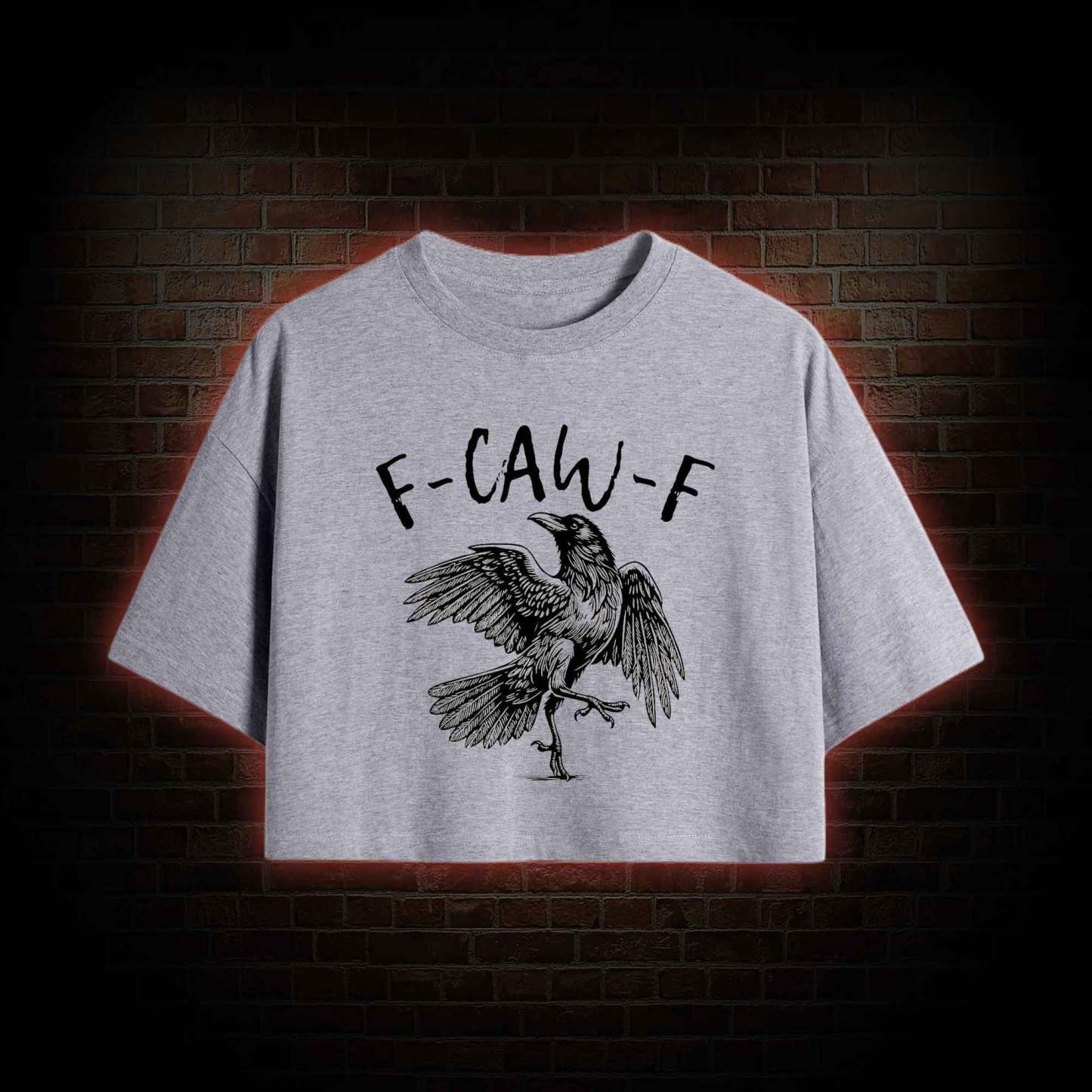 F-caw-f Funny Crop Top