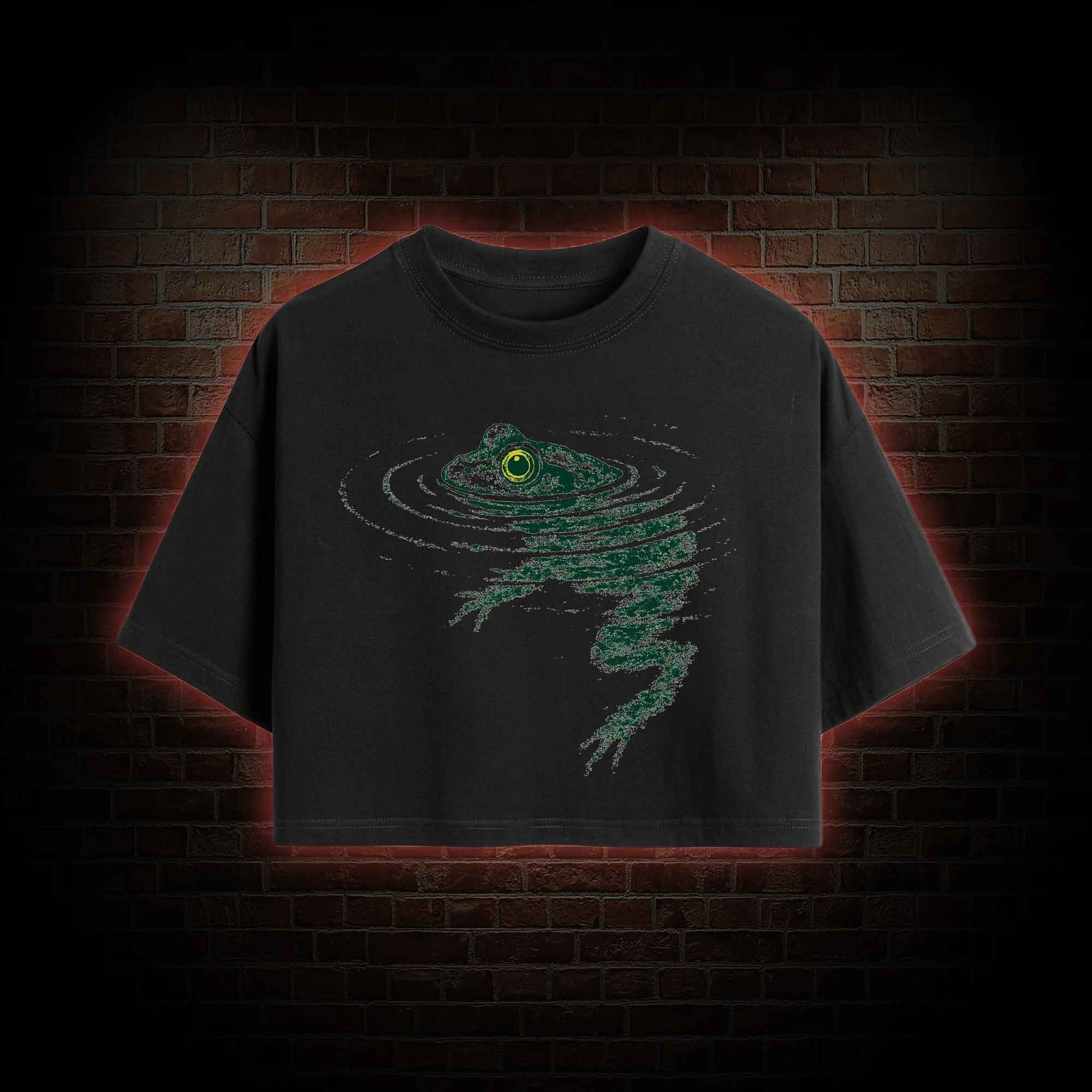 Frog Swimming Crop Top