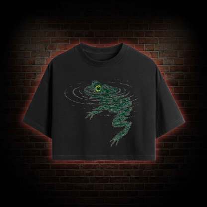 Frog Swimming Crop Top