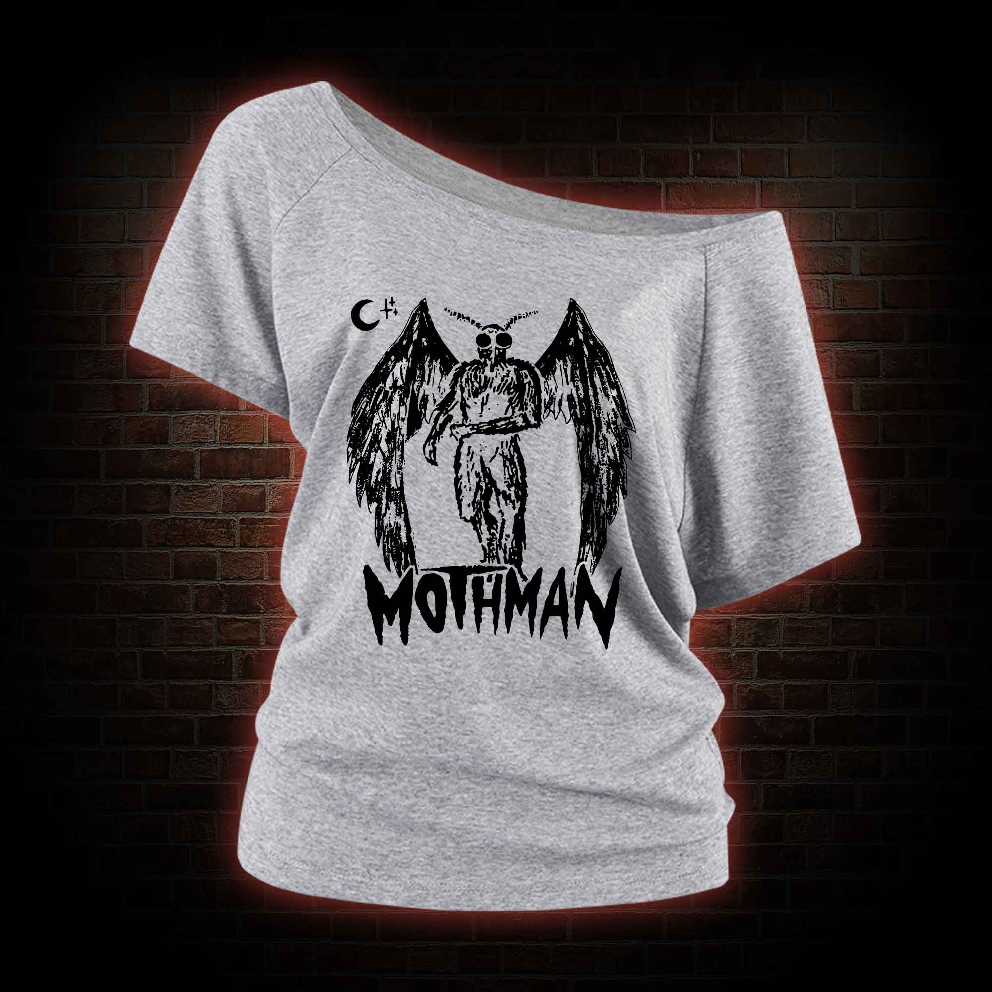 Mothman Off Shoulder T-shirts