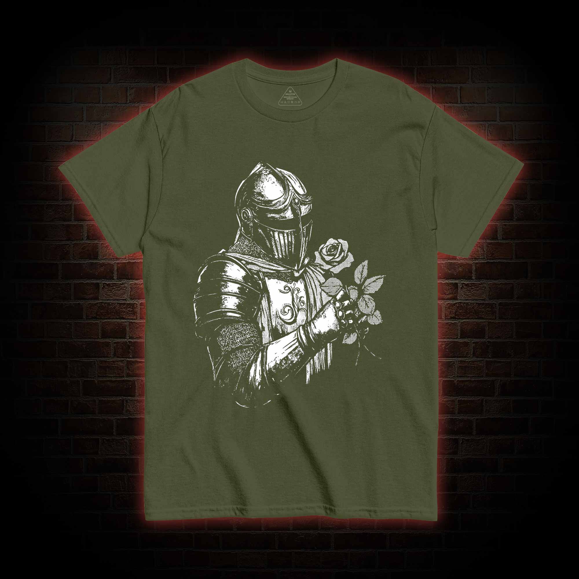 Knight Holding Roses T-shirt