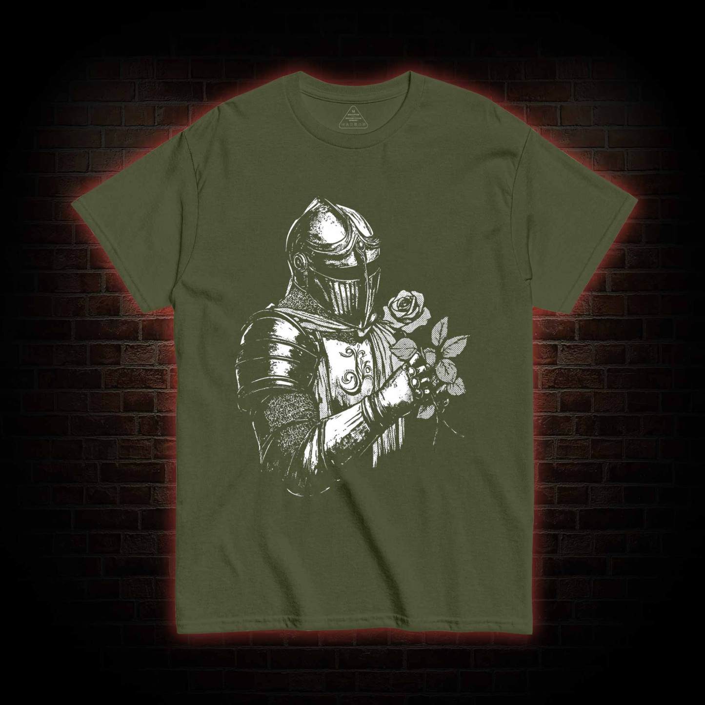 Knight Holding Roses T-shirt