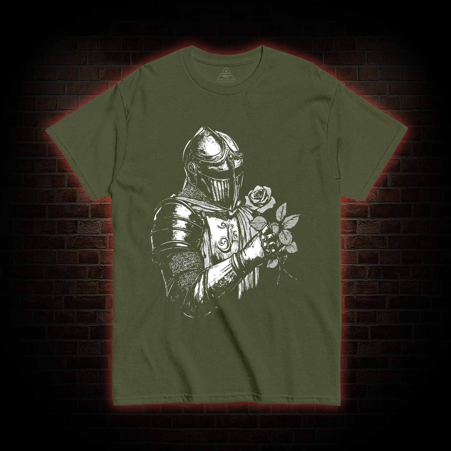 Knight Holding Roses T-shirt