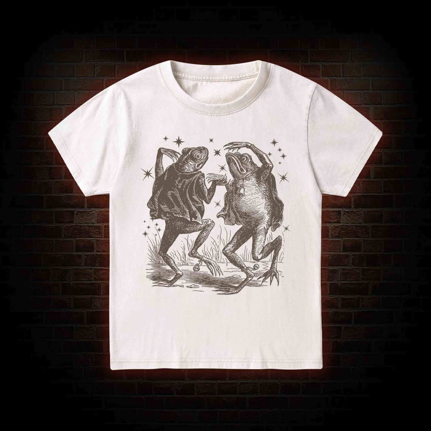 Dancing Frogs Kid Washed T-Shirt