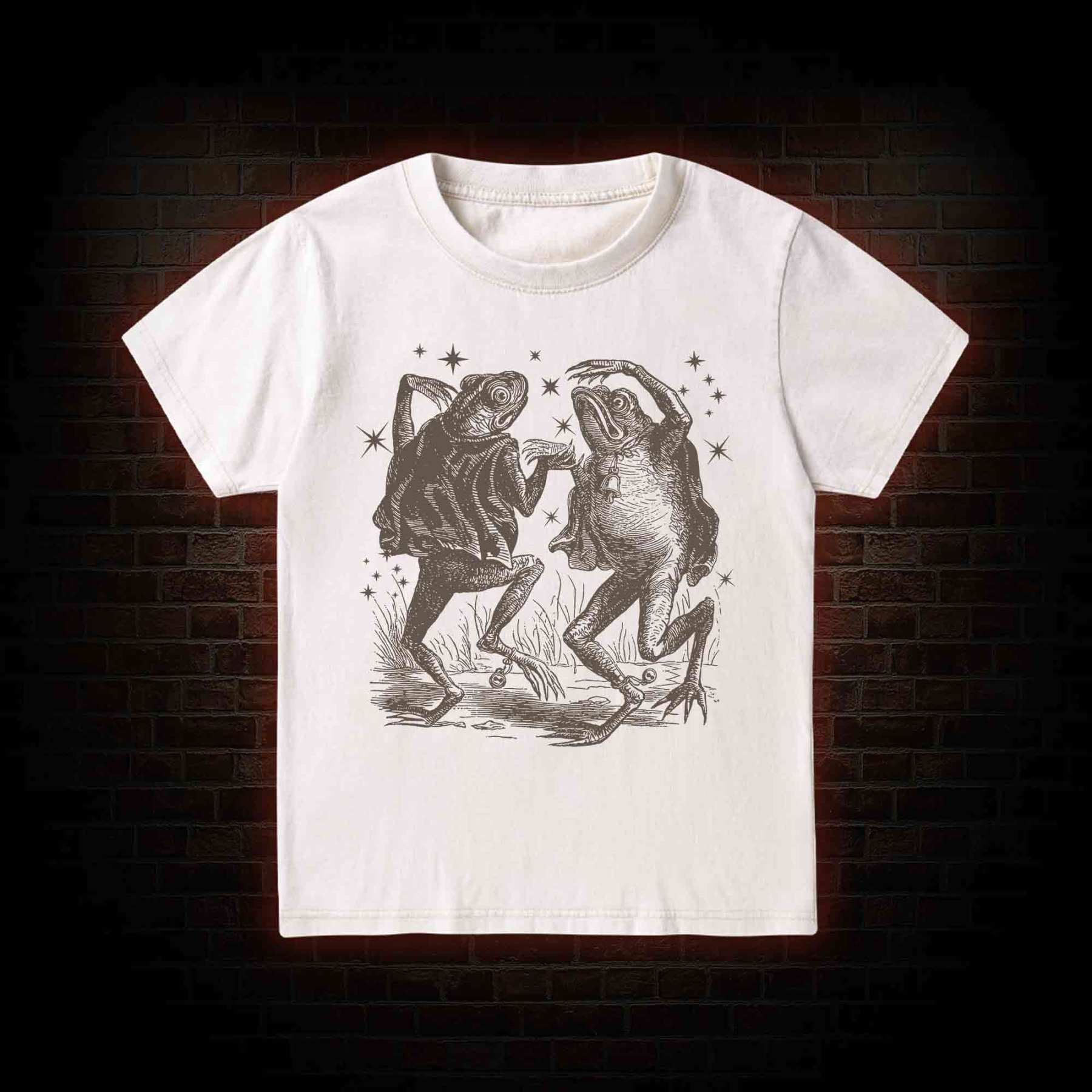 Dancing Frogs Kid Washed T-Shirt