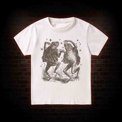 Dancing Frogs Kid Washed T-Shirt