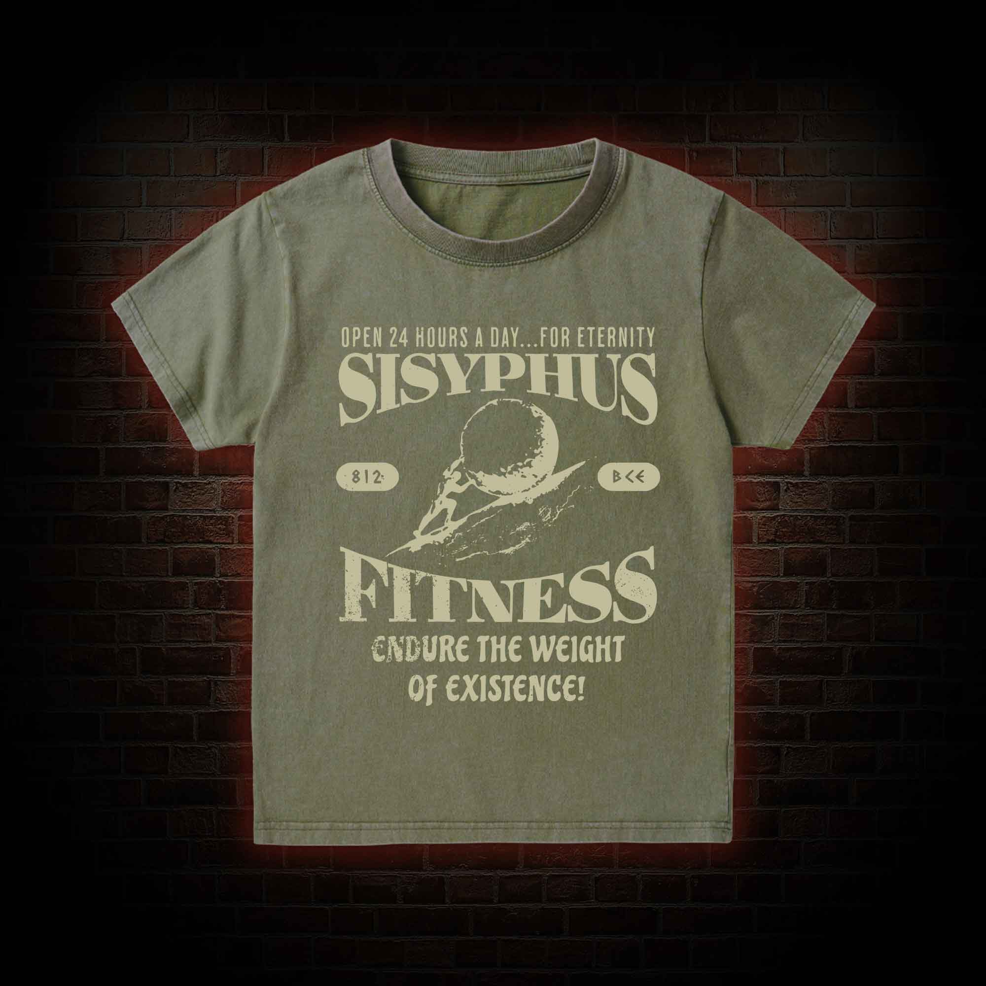 Sisyphus Fitness Kid Washed T-Shirt