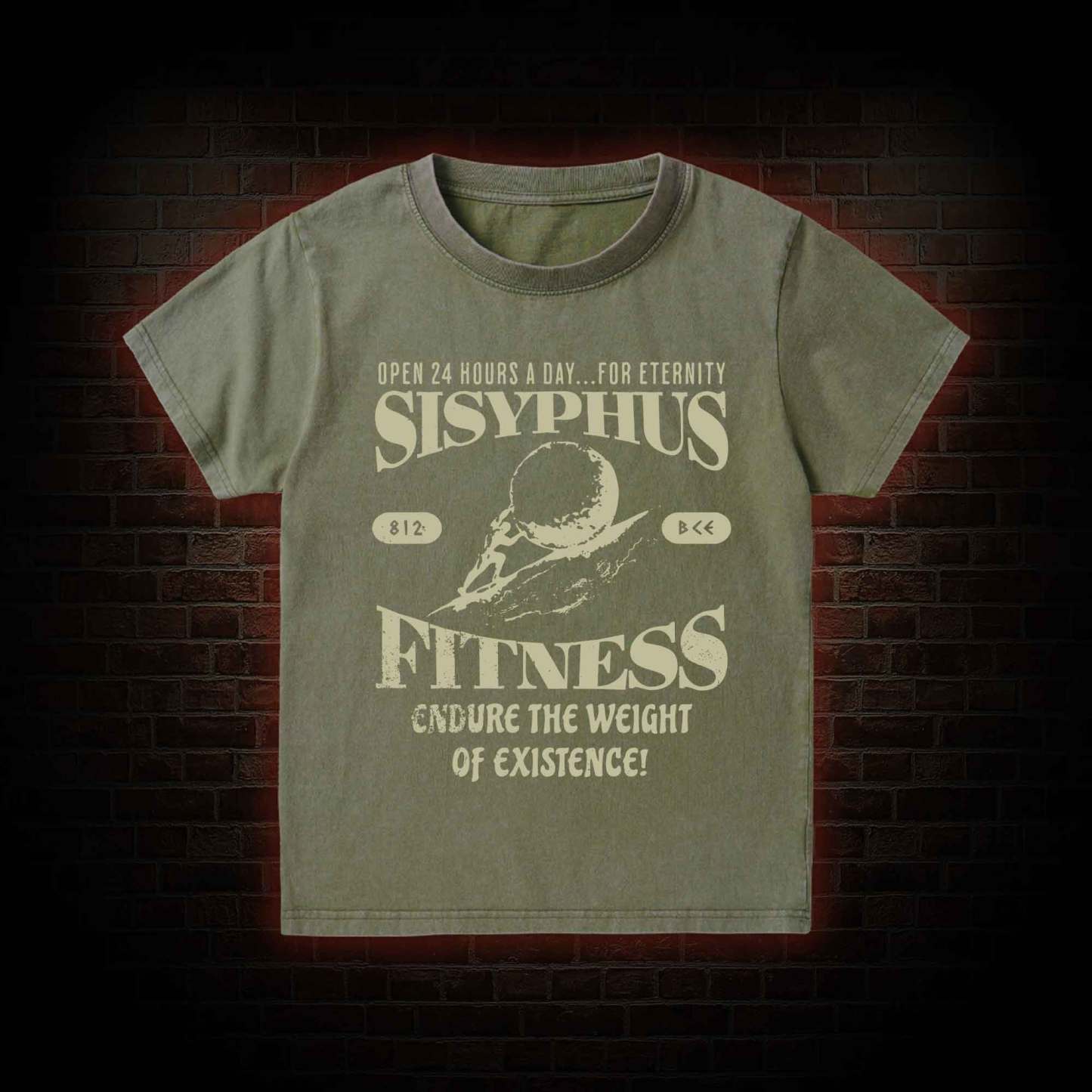 Sisyphus Fitness Kid Washed T-Shirt