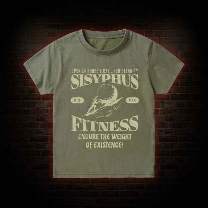 Sisyphus Fitness Kid Washed T-Shirt