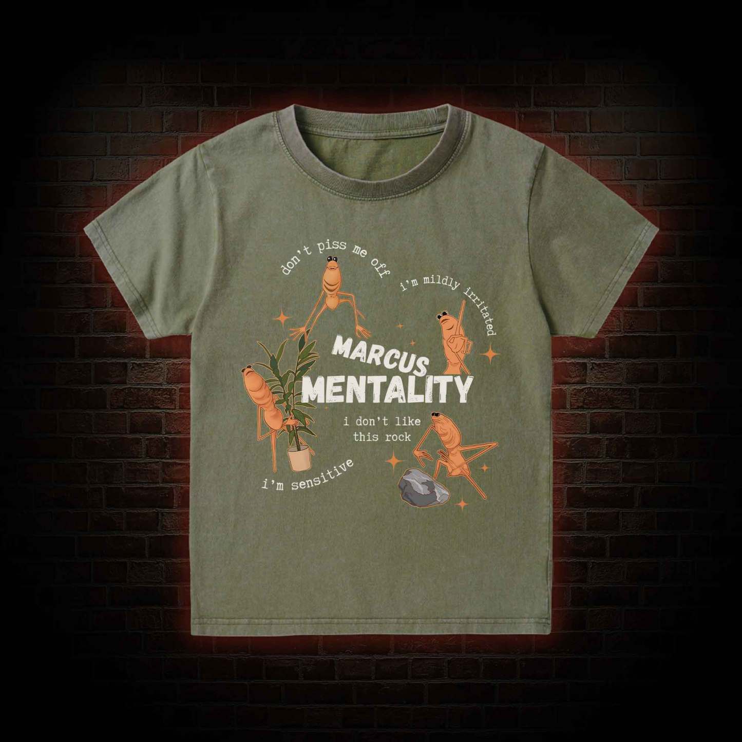 Marcus the Worm Kid Washed T-Shirt