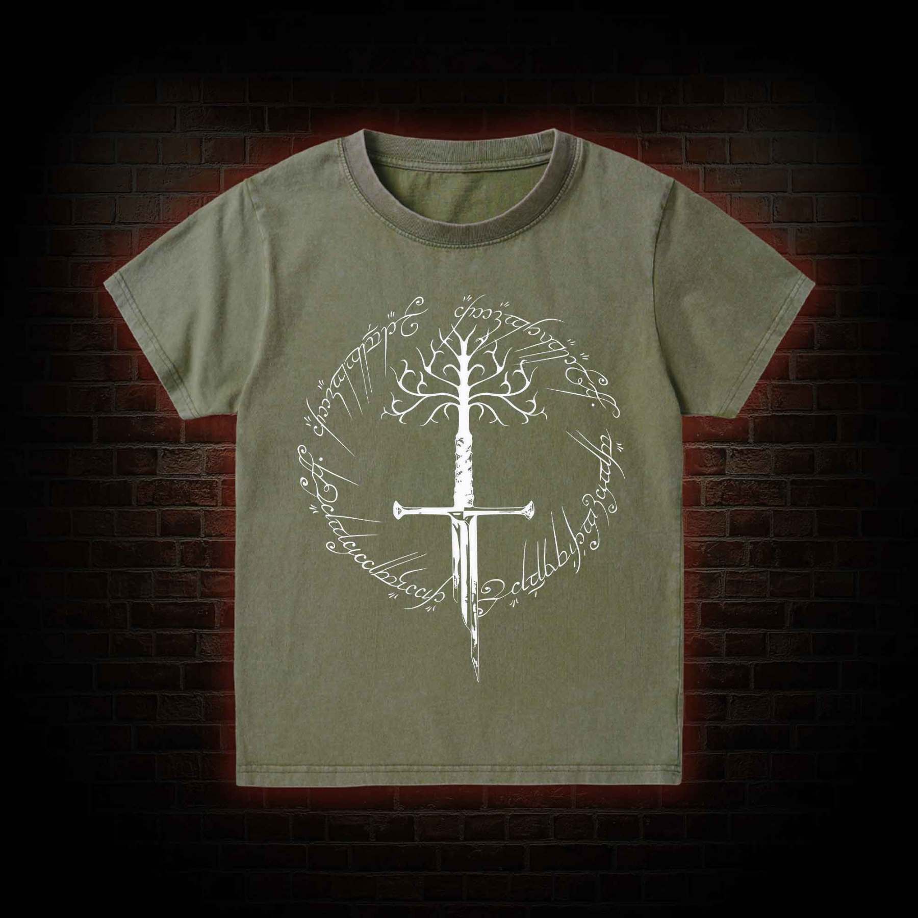 Ring Inspired  Kid Washed T-Shirt