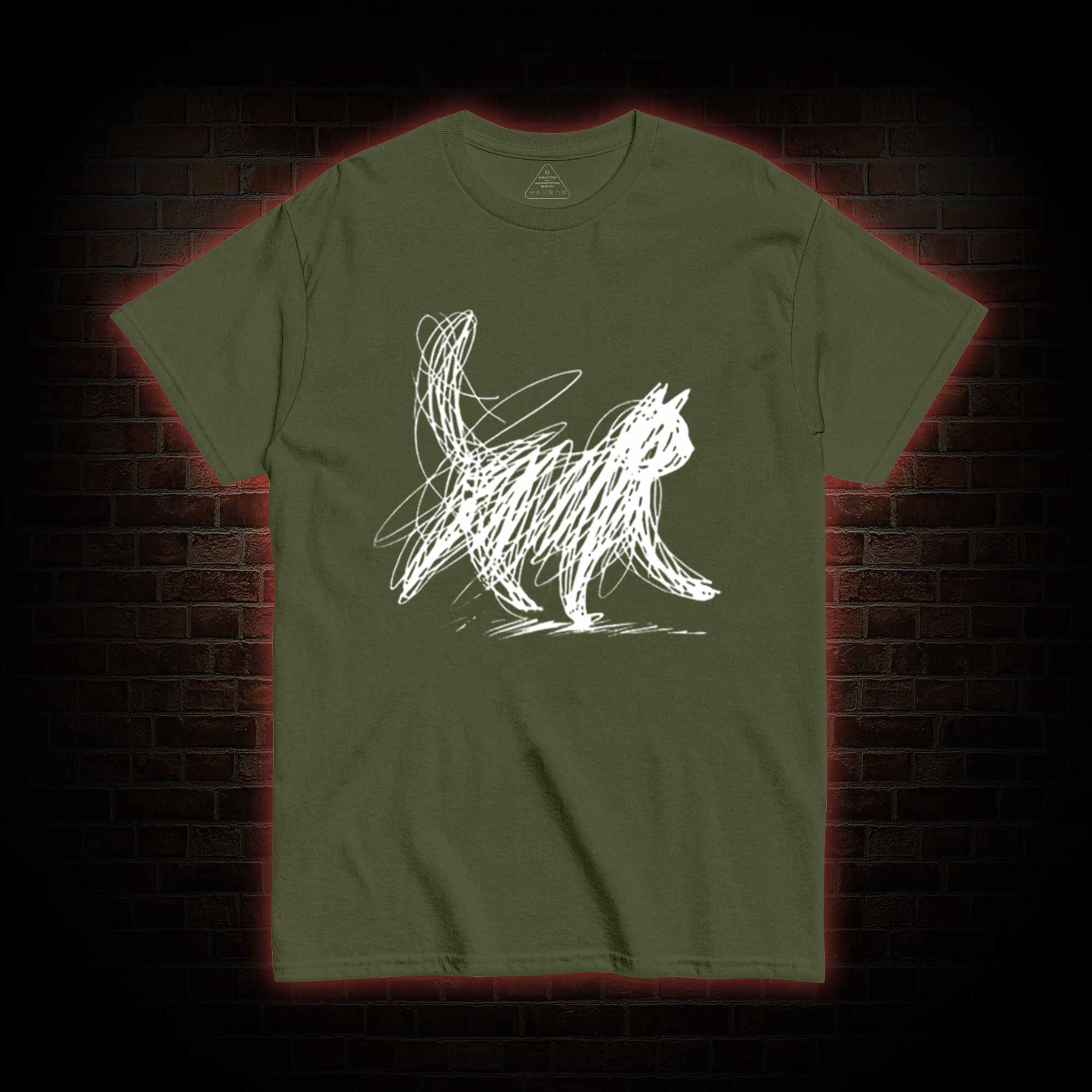 Cat Line Art T-shirt
