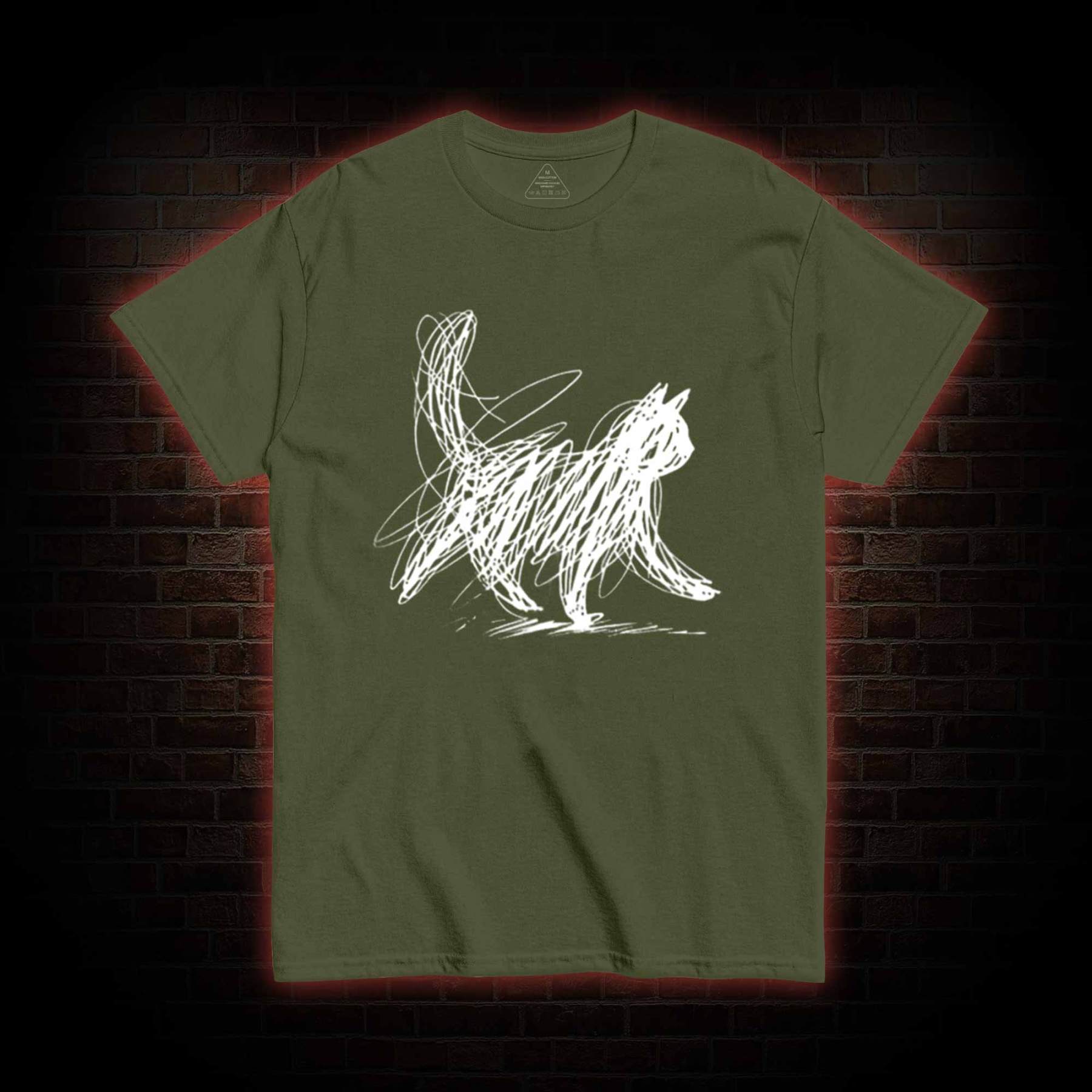 Cat Line Art T-shirt