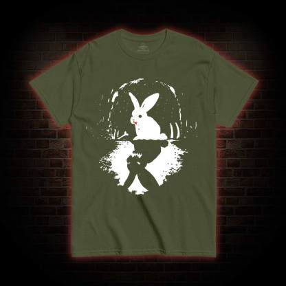 Surreal Duality Rabbit Reflection T-shirt