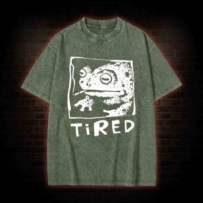 Tired Frog Washed T-shirt