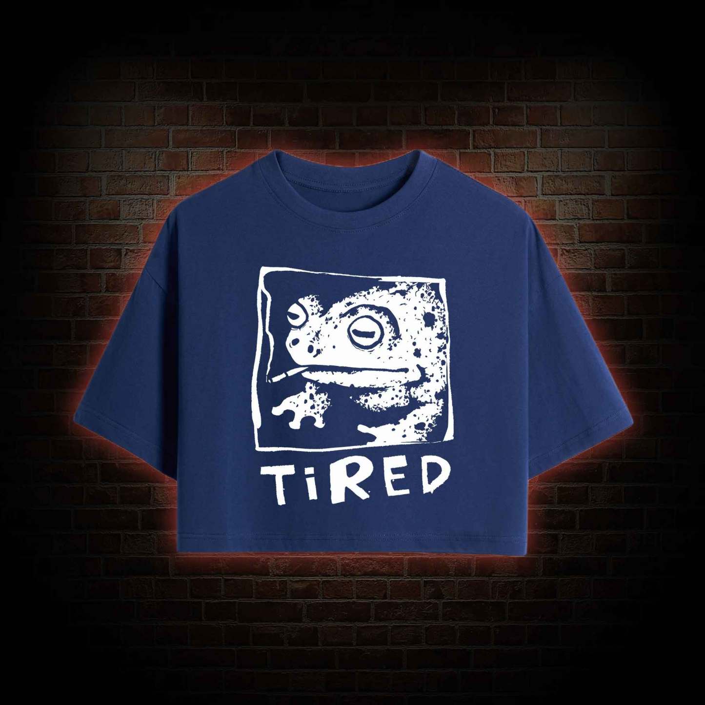Tired Frog Crop Top