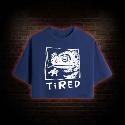 Tired Frog Crop Top