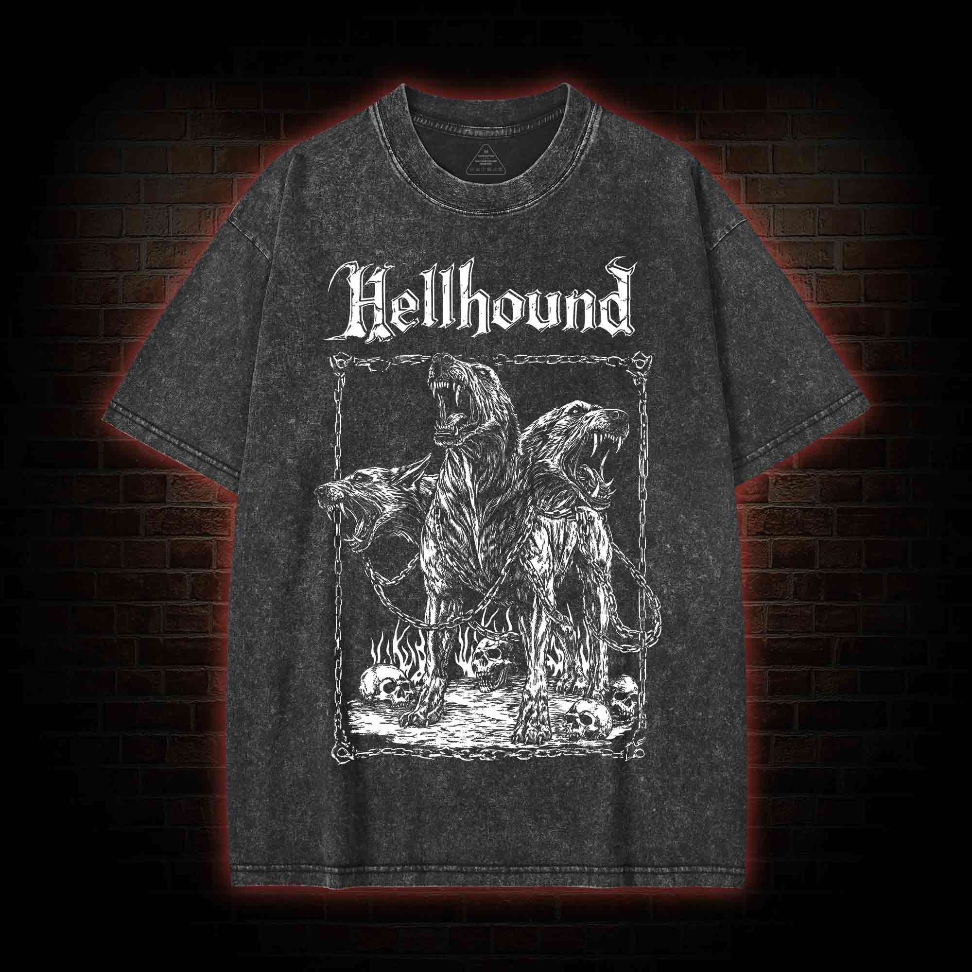 Hell Hound Cerberus Washed T-shirt