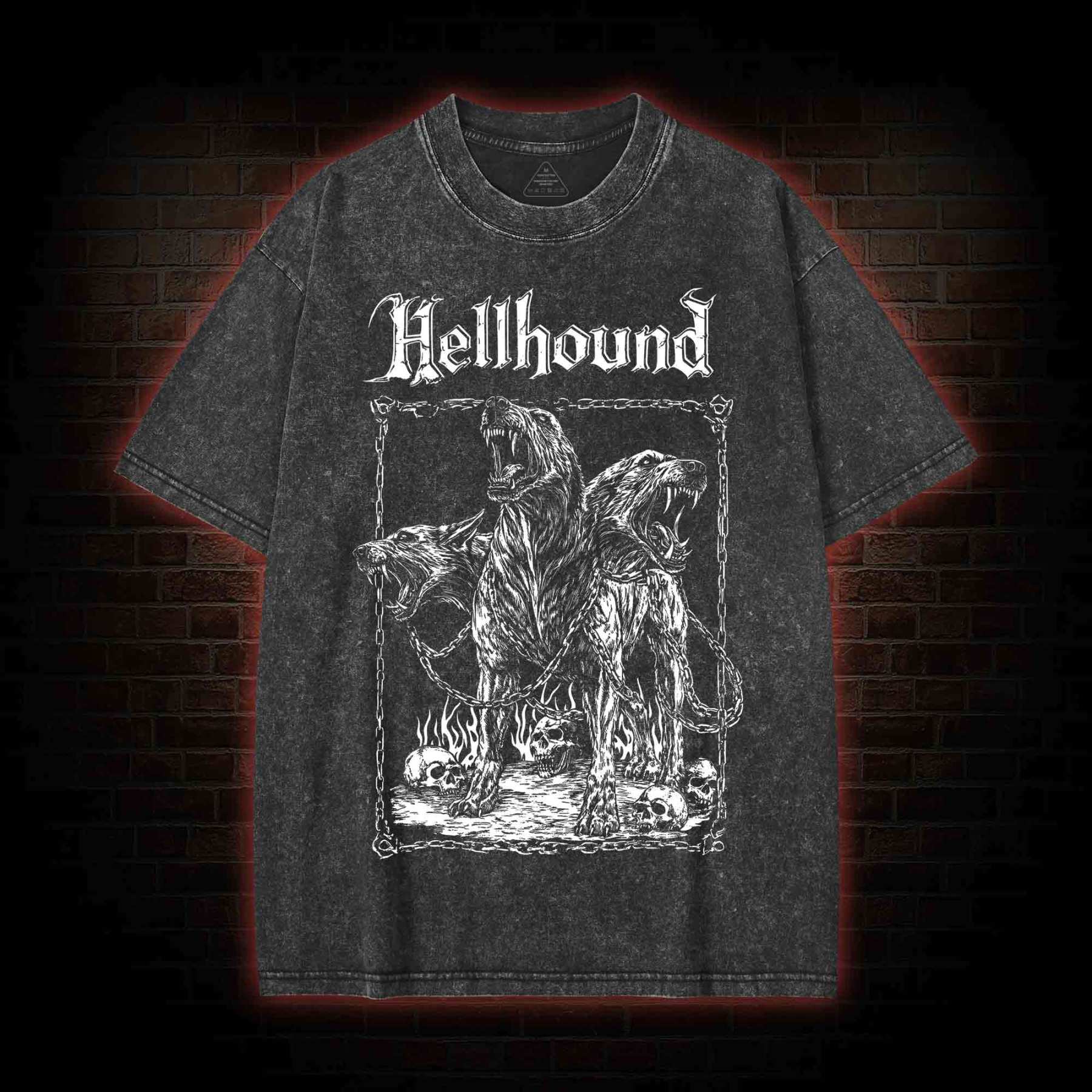 Hell Hound Cerberus Washed T-shirt