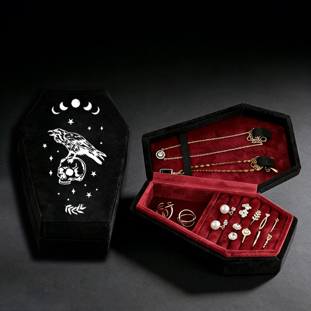 Dark Raven Coffin-shaped Jewelry Box