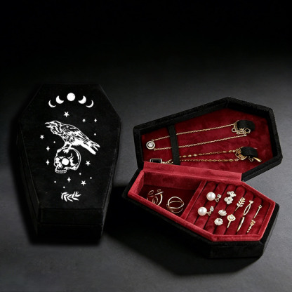 Dark Raven Coffin-shaped Jewelry Box