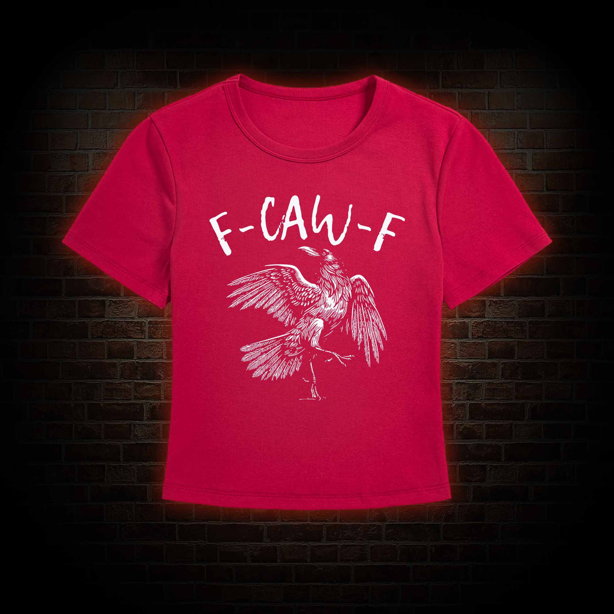 F-caw-f Funny Slim Fit T-Shirt