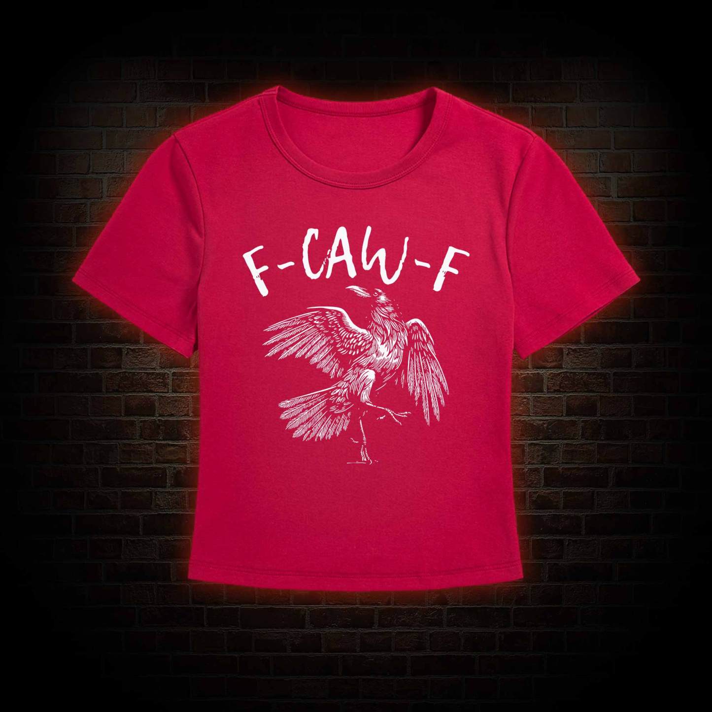 F-caw-f Funny Slim Fit T-Shirt
