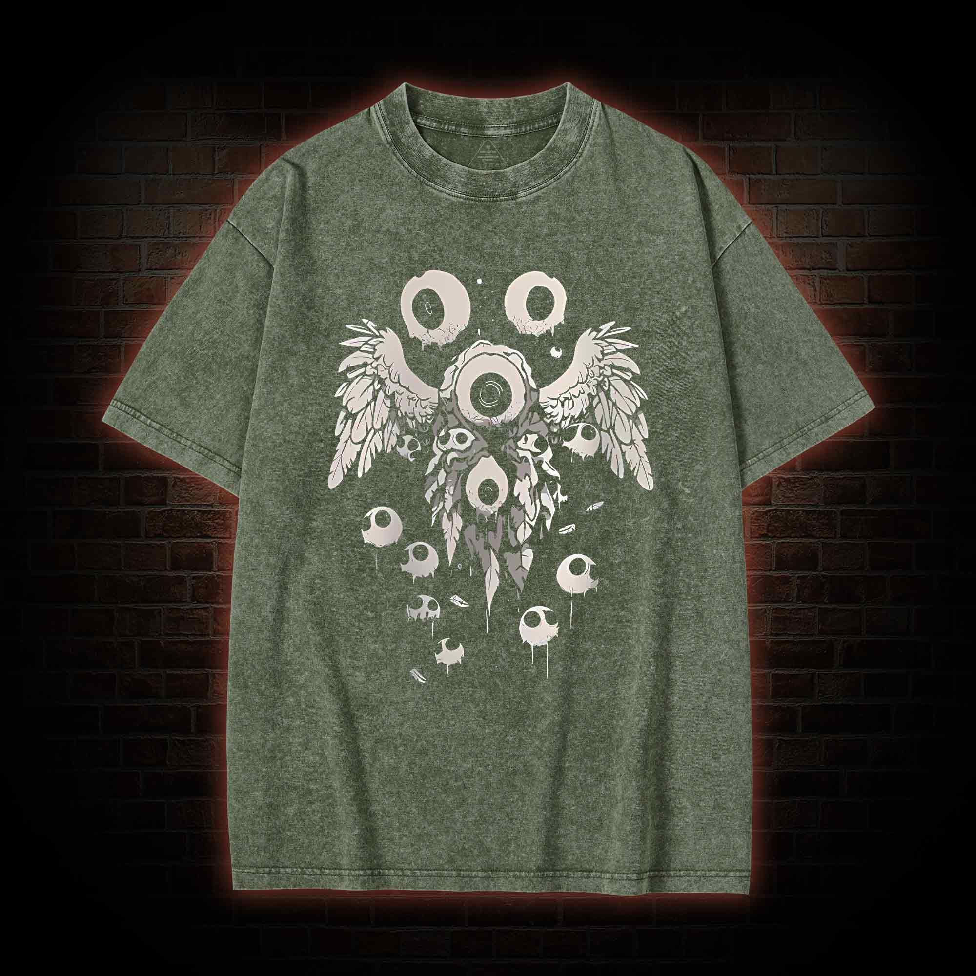 Weirdcore Eyeball Washed T-shirt