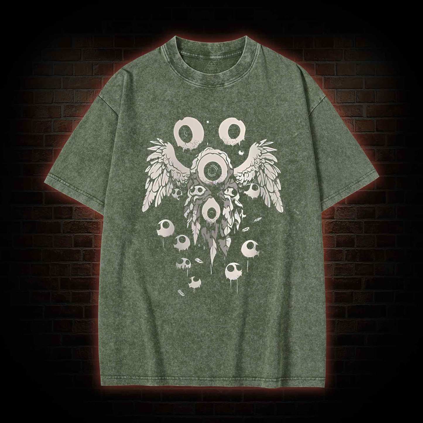 Weirdcore Eyeball Washed T-shirt