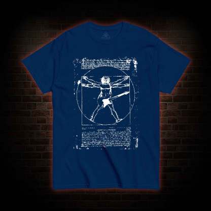 Vitruvian Man Guitar Music Player T-shirt