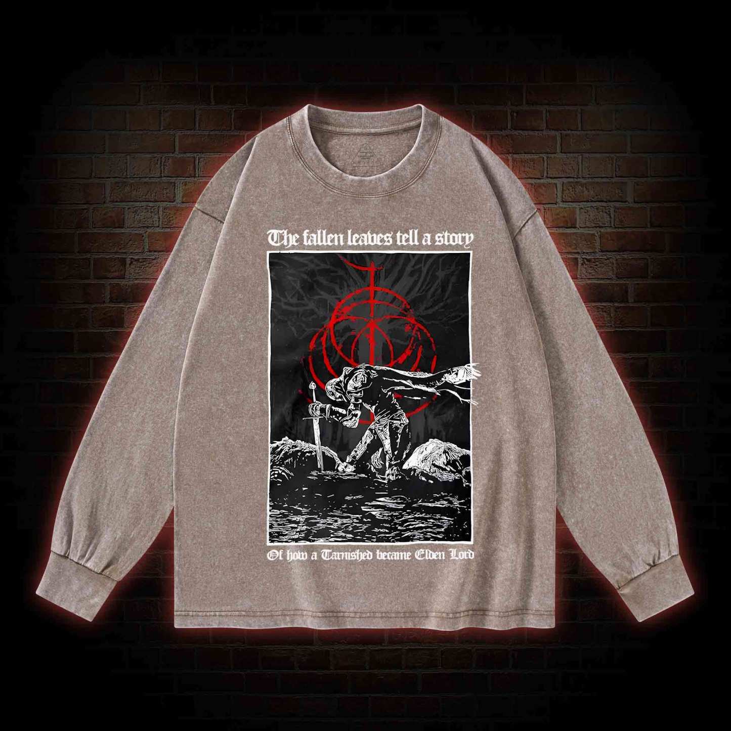 The Fallen Leaves Tell a Story Washed Long-Sleeve T-shirt