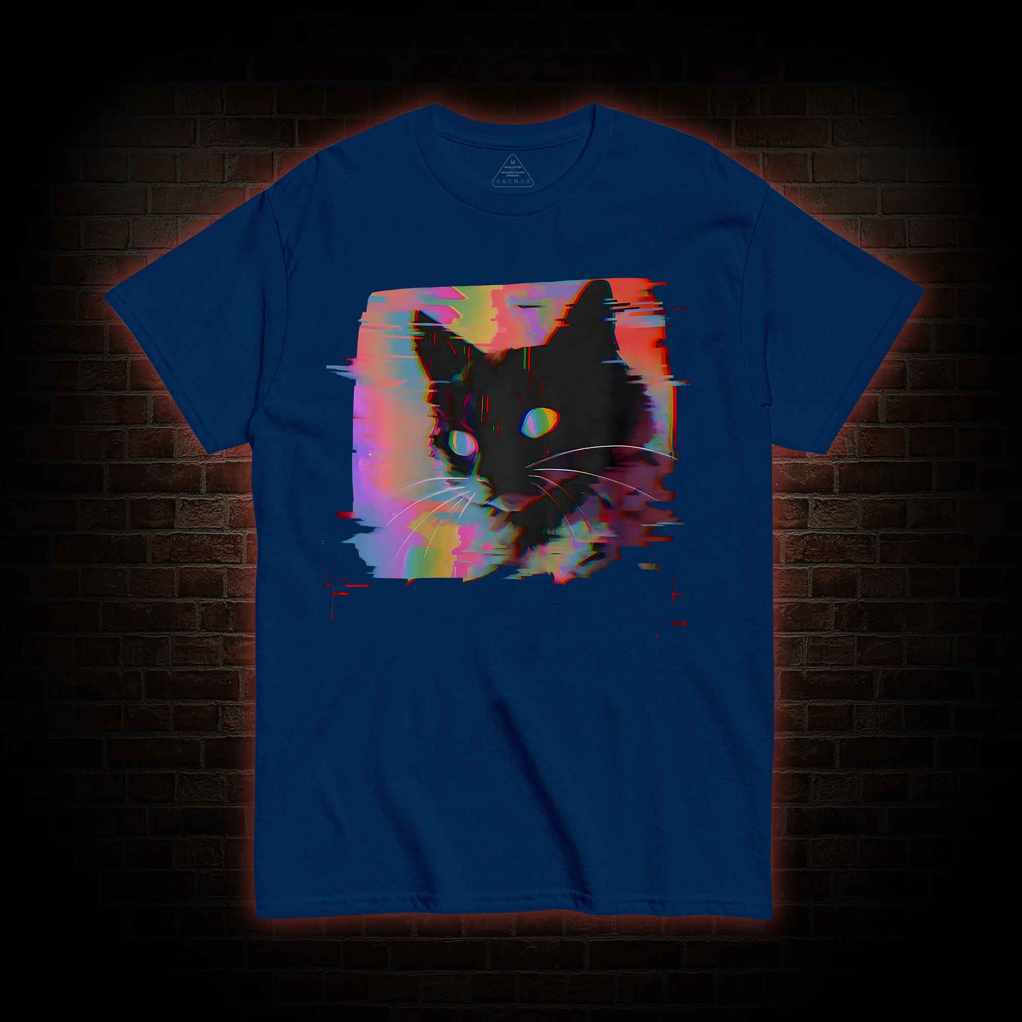 Psychedelic Weirdcore Cat T-shirt