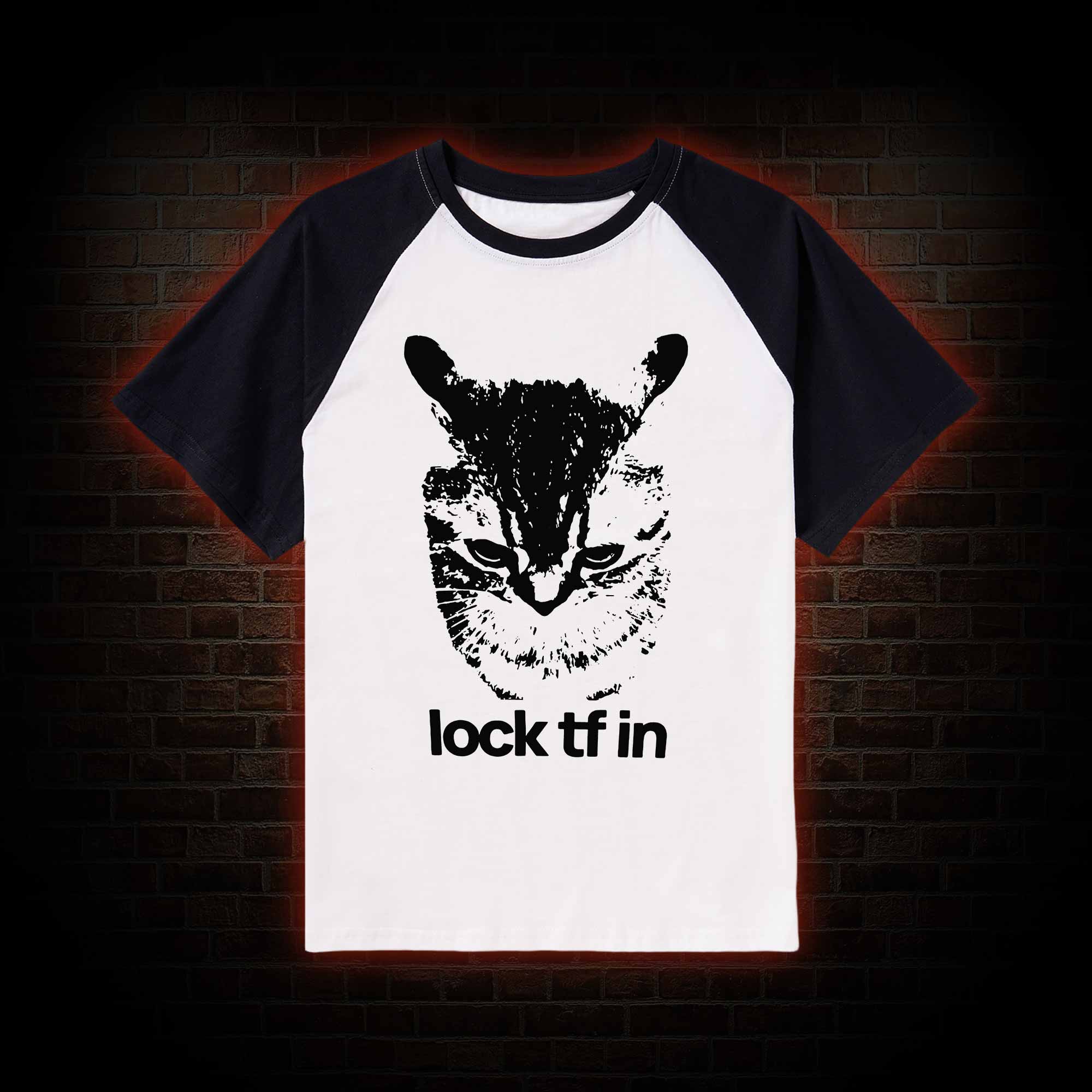 Lock TF in Cat Raglan T-shirt