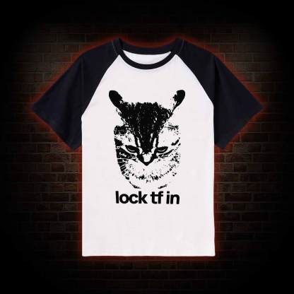 Lock TF in Cat Raglan T-shirt