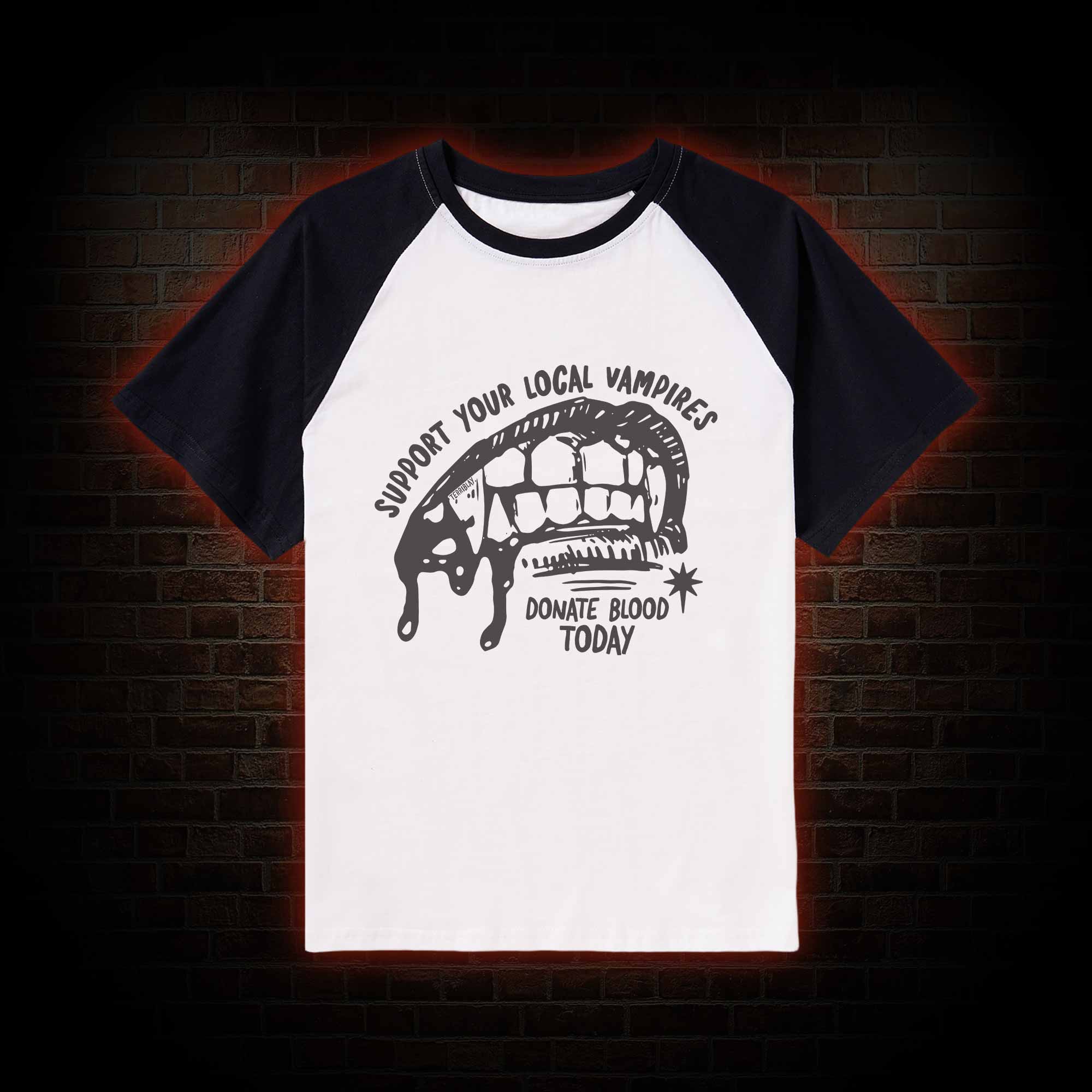 Support Local Vampires Raglan T-shirt