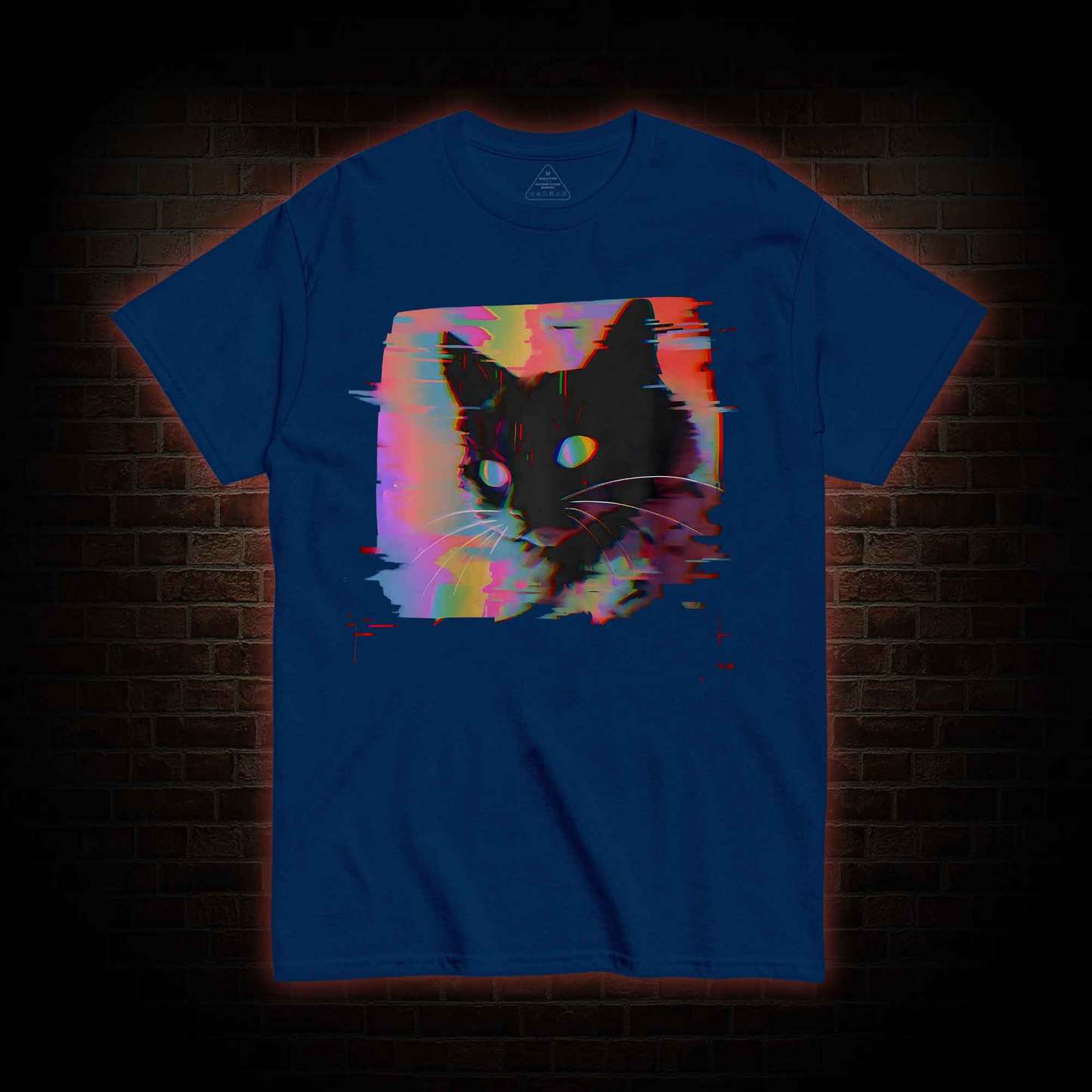 Psychedelic Weirdcore Cat T-shirt