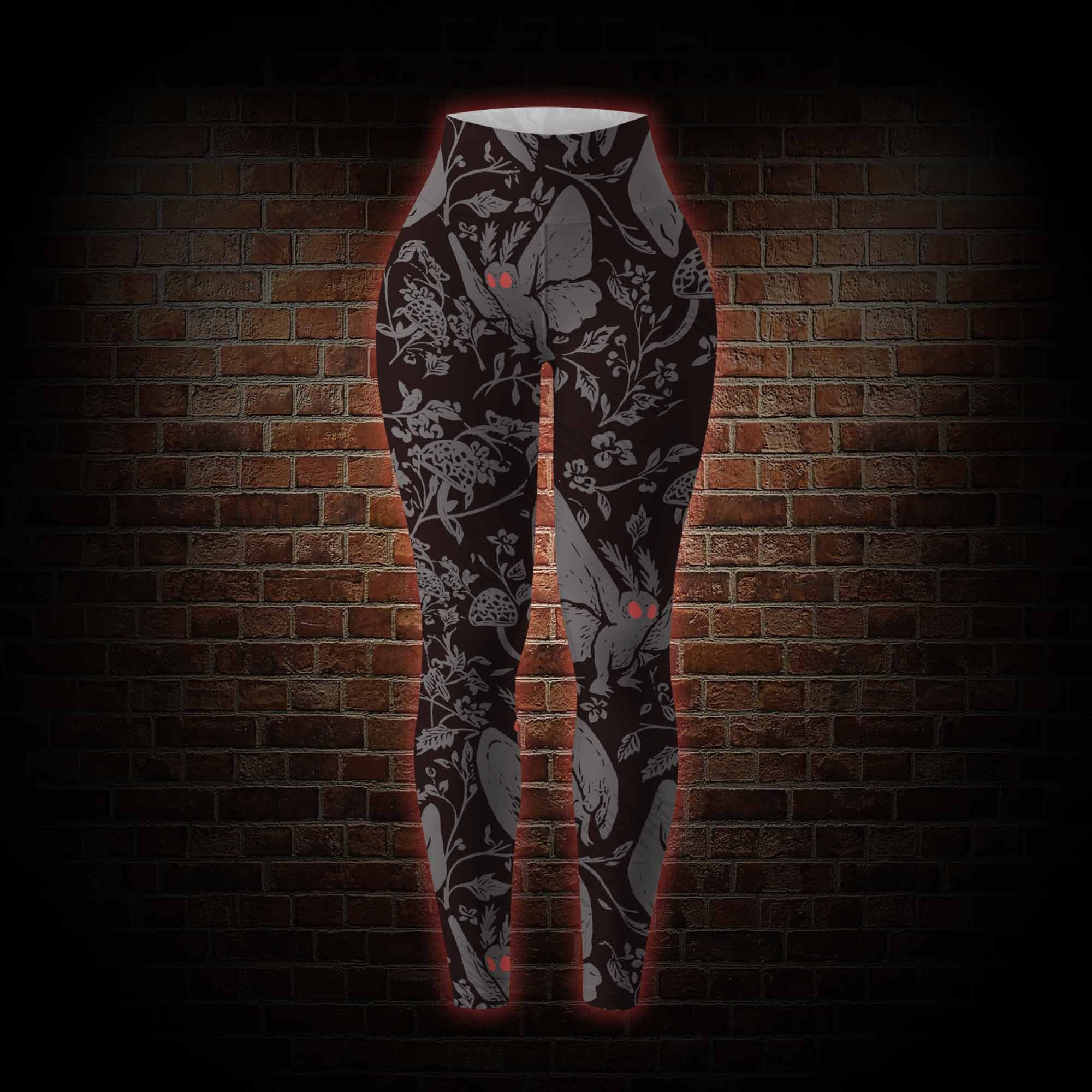 Mothman in the Jungle Women's Tight-Fitting Pants