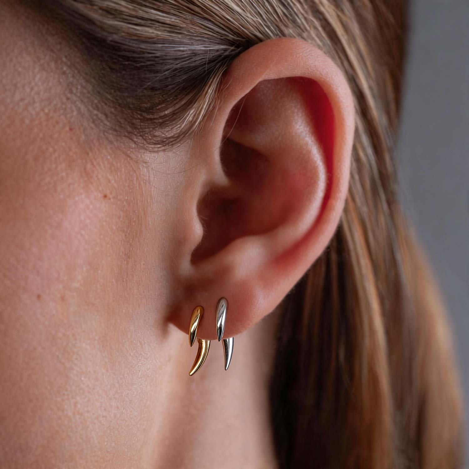 Horn Stud Earrings
