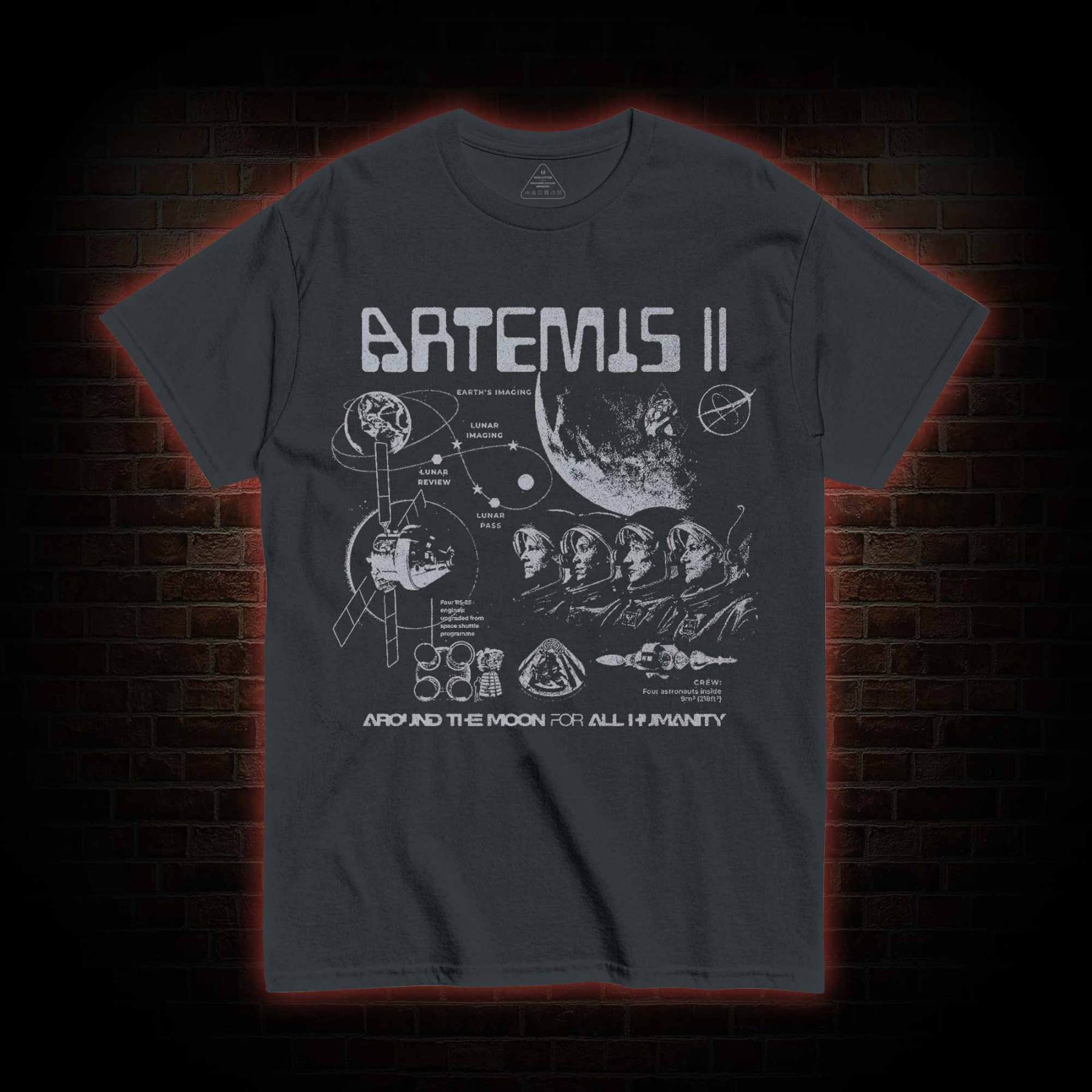 Around the Moon for All Humanity T-shirt