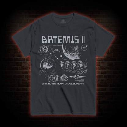 Around the Moon for All Humanity T-shirt