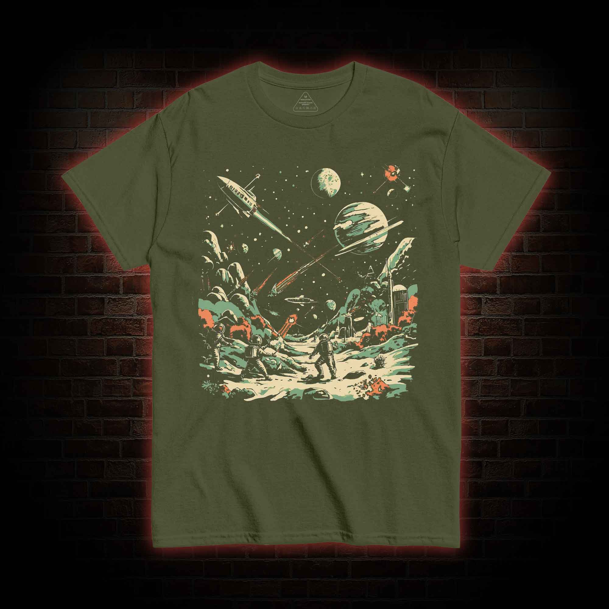 Space Battle Vintage T-shirt