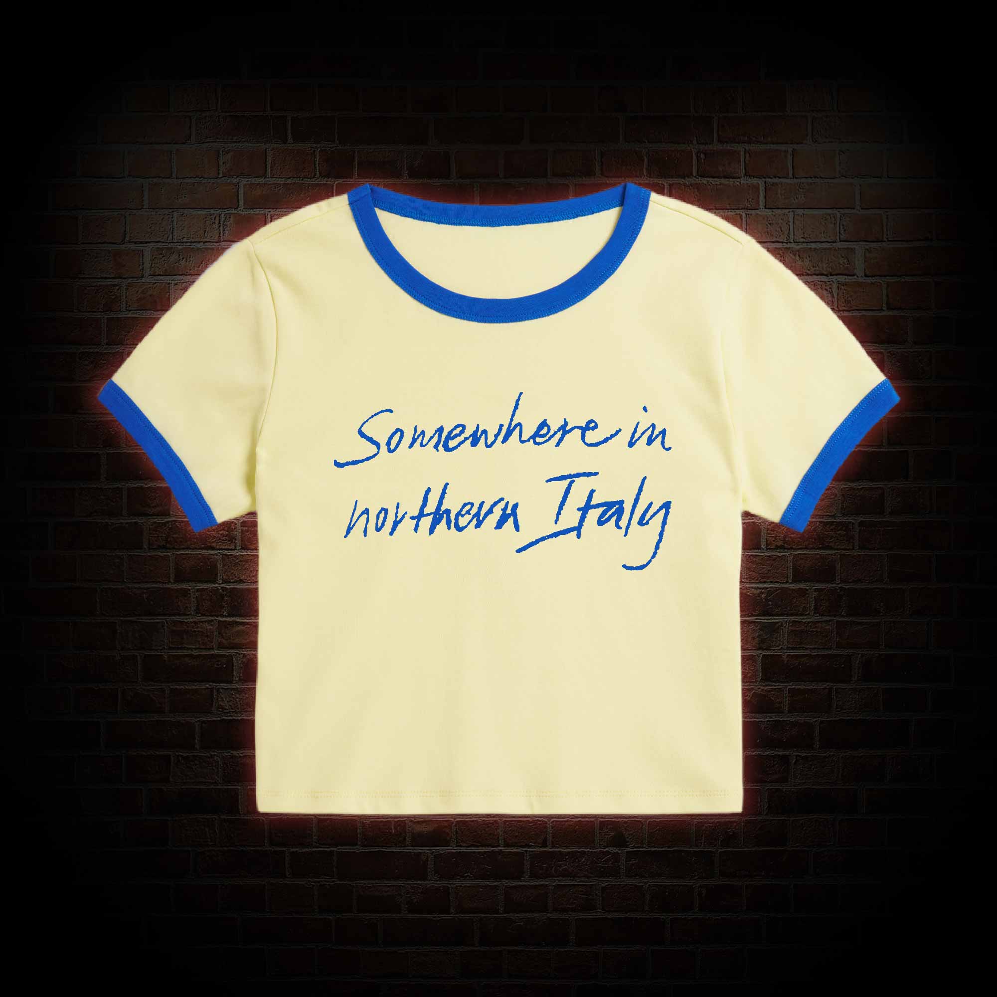 Somewhere In Northern Italy Slim Crop T-Shirts
