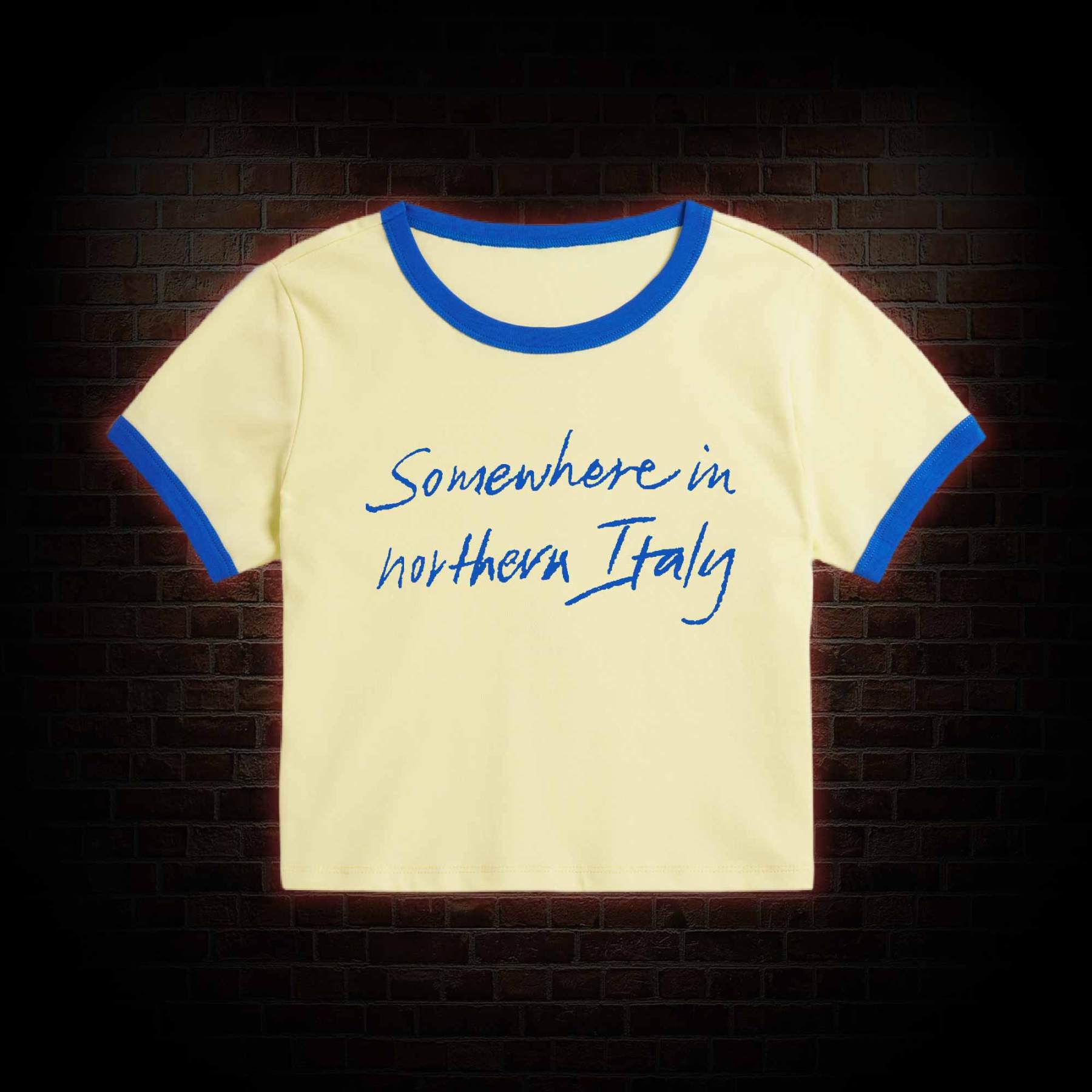 Somewhere In Northern Italy Slim Crop T-Shirts