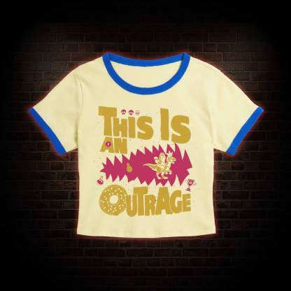 This is an Outrage Baby Tee
