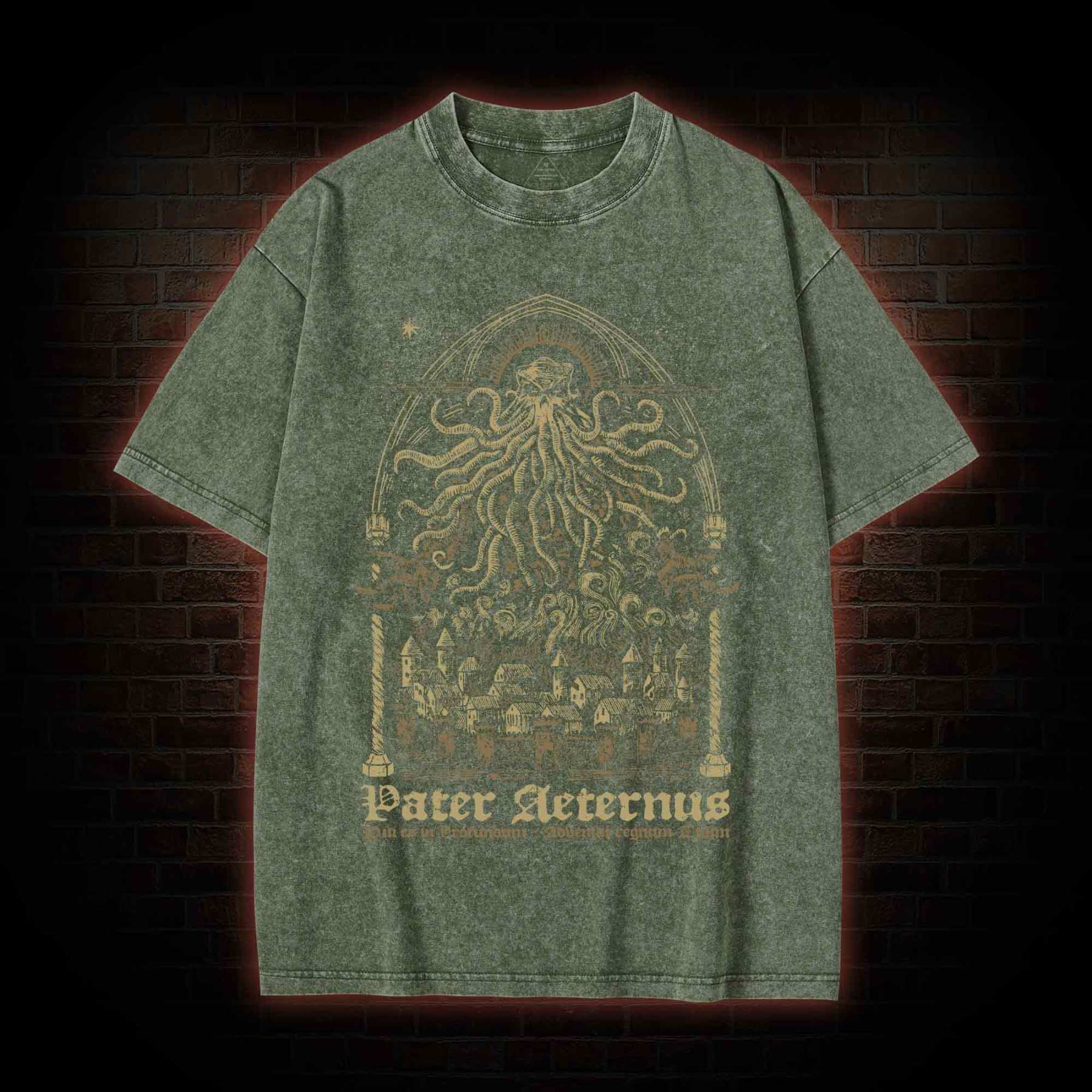 Pater Aeternus Call of Cthulhu Washed T-shirt