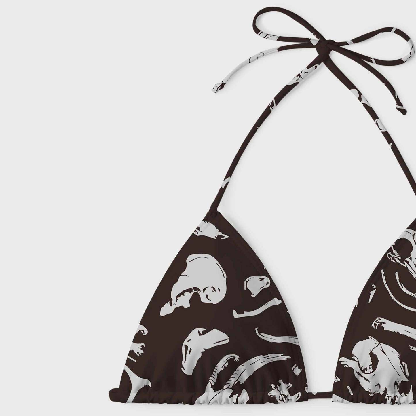 Dinosaur Fossils Women's Adjustable Tie-Strap Bikini