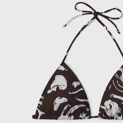 Dinosaur Fossils Women's Adjustable Tie-Strap Bikini