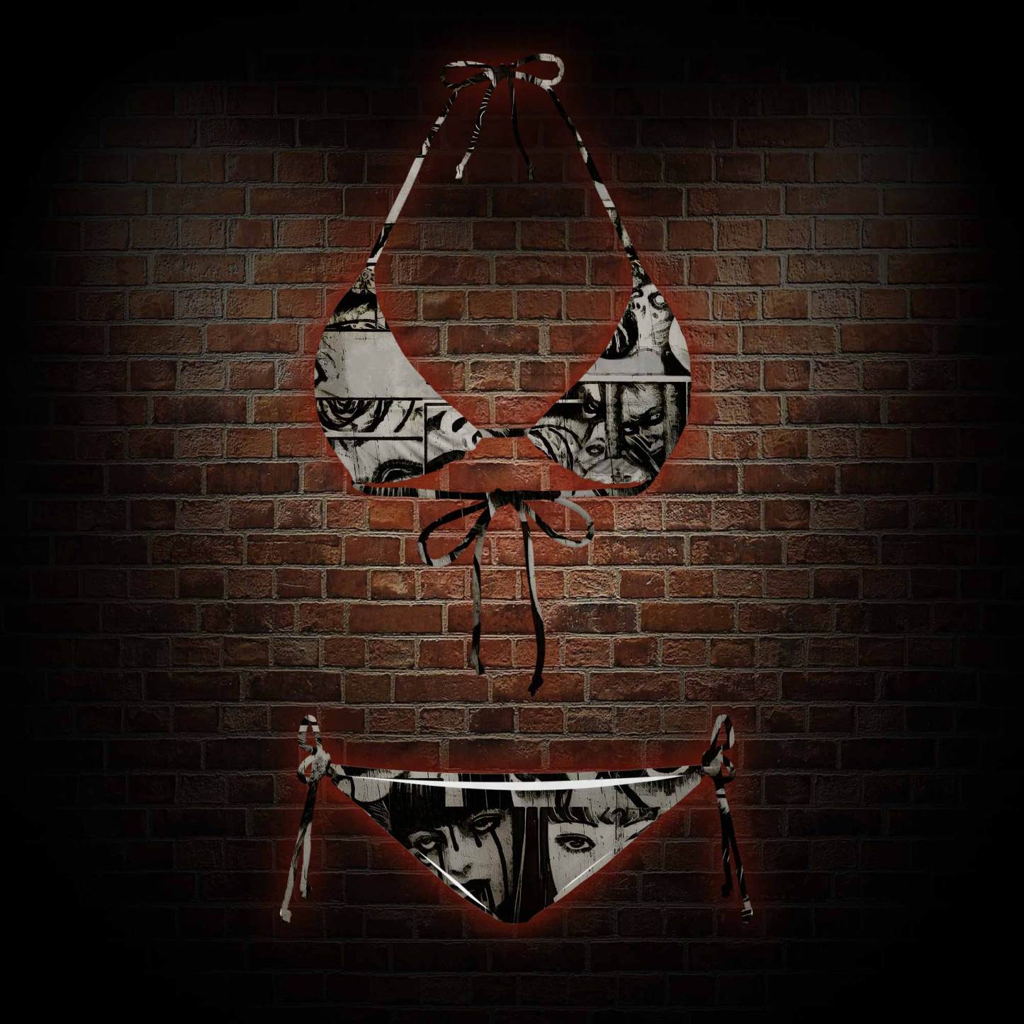 Eyes of Horrors Women's Adjustable Tie-Strap Bikini