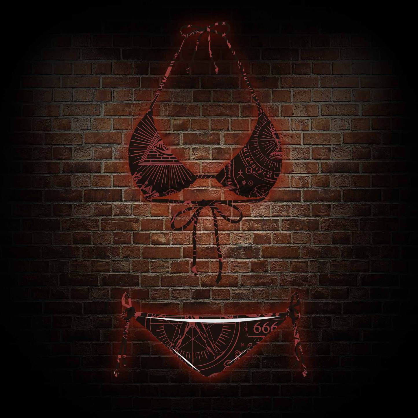 Occultism Women's Adjustable Tie-Strap Bikini