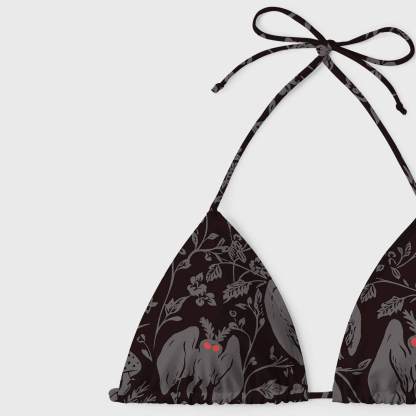 Mothman in the Jungle Women's Adjustable Tie-Strap Bikini